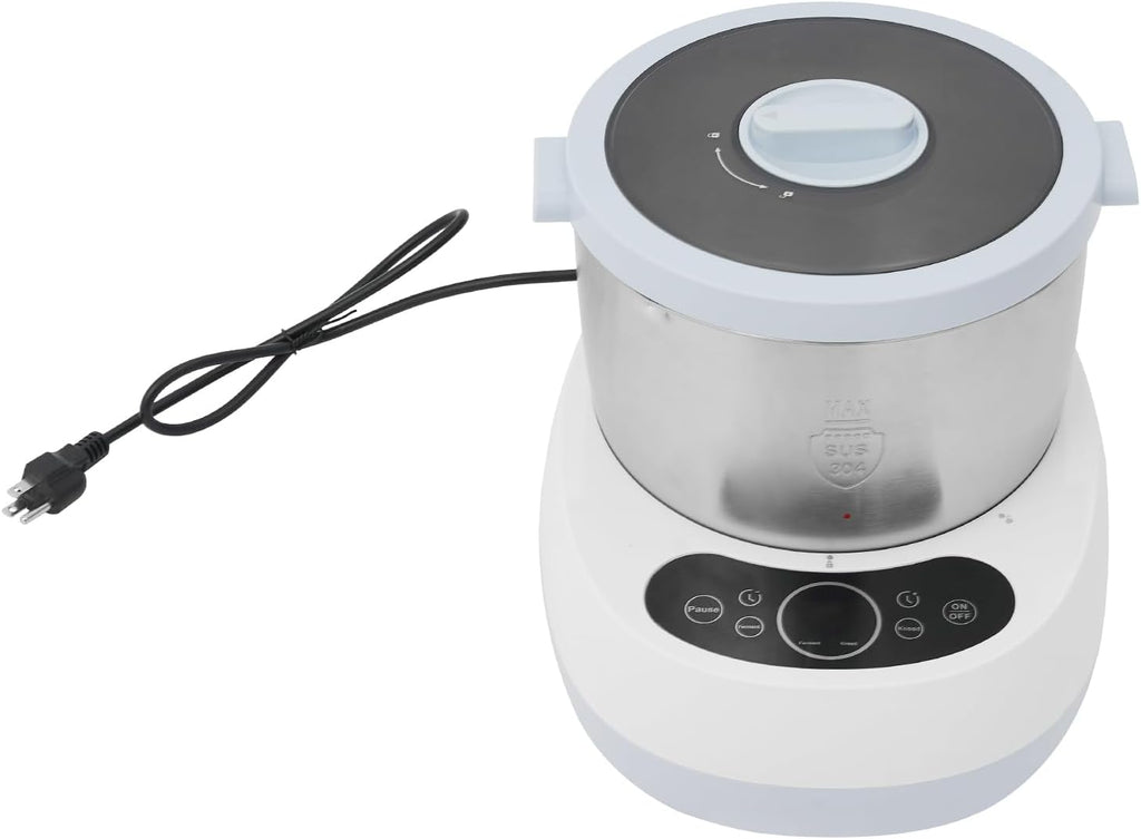 Electric Dough Maker with Ferment Function, 5L(4.5QT) Household Dough Maker Machine with 304 Stainless Steel Bowl Microcomputer Timing Kitchen Flour Kneading Machine for Bread Pizza Noodles (C-Blue)