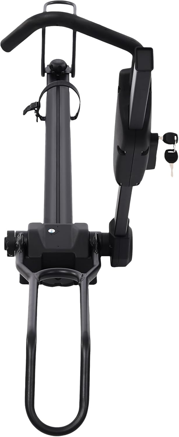 Roof Bike Rack for Cars/SUVs - Adjustable 29-38in Universal Bike Mount with Double Anti-Theft Locks, Fits Mountain/Road/Kids Bikes (Max Tire 2.2in), Foldable & Easy Install
