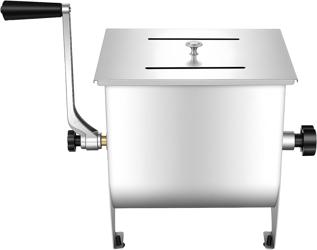 Commercial Manual Meat Mixer 20 Lbs Free Standing Stainless Steel Meat Mixer 1.02 x 8.86 x 12.32in Commercial Manual Meat Grinder with Handle for Homes Restaurants Kitchens Canteens