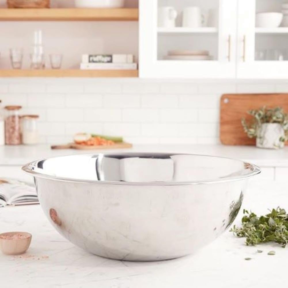 YBM HOME Pack of 1 Stainless Steel Mixing Bowl - Premium Polished Mirror Nesting Metal Bowl for Cooking and Serving, Stackable for Convenient Storage 1195 (0.5 Quart)