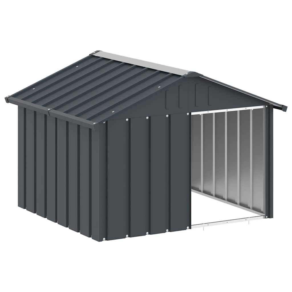 Dog House Anthracite 45.9"x60.2"x32.1" Galvanized Steel Kennel