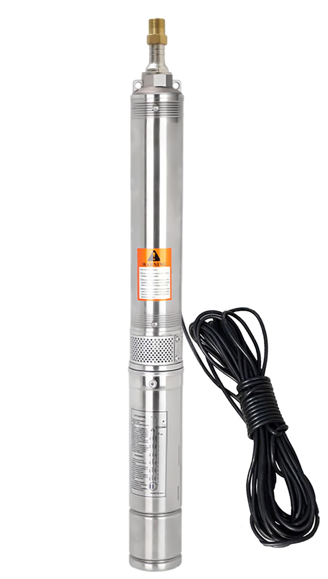 Deep Well Submersible Pump with Control Box 1HP 115V Well Pump Submersible Water Pump Stainless Steel 33 GPM,266ft Lift 100ft Power Cord ON/OFF Switch for 4" Deep Well