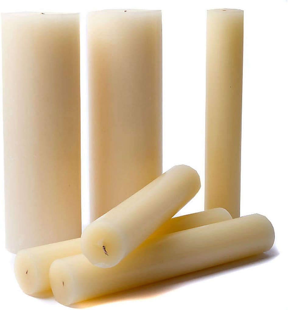 Altar Candle in Beeswax (Carton), Height: 25 cm|Height: 24 cm|Height: 20 cm|Height: 15 cm|Diameter: 4 cm|Diameter: 6 cm|Diameter: 8 cm