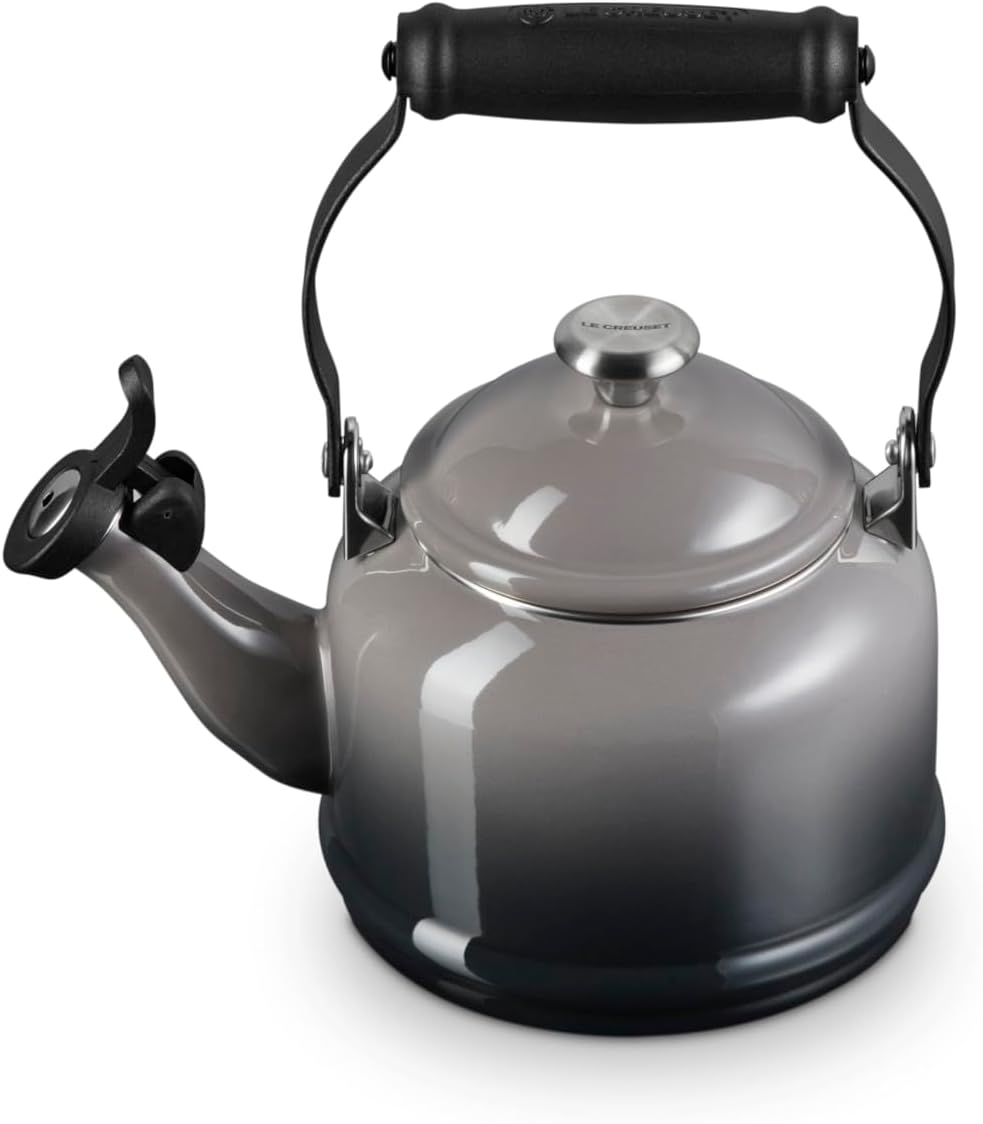 Le Creuset Demi Kettle (1.25 qt.) and 2 Mugs (14 oz. each), Oyster