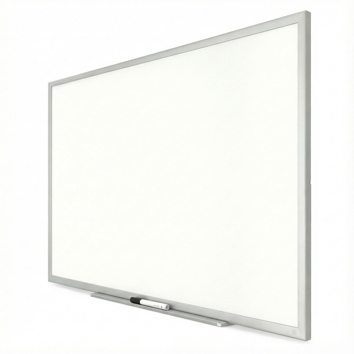 TRU RED Magnetic Steel Dry Erase Board, 5 ft x 3 ft, Black Frame