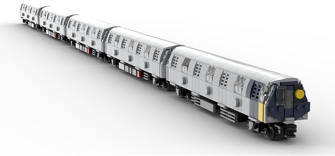 New York R211A Subway Building Blocks Set Designed by Taters, DIY New York Subway Model Assembly Kit, Collectible Street Scene Display Model for Adult, MOC-139417 (Static Version/1796PCS)