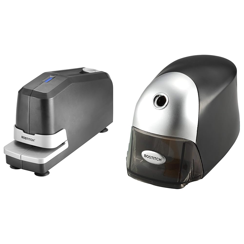 Bostitch Impulse 30 Sheet Stapler and Stanley Bostitch Heavy Duty Electric Pencil Sharpener Bundle