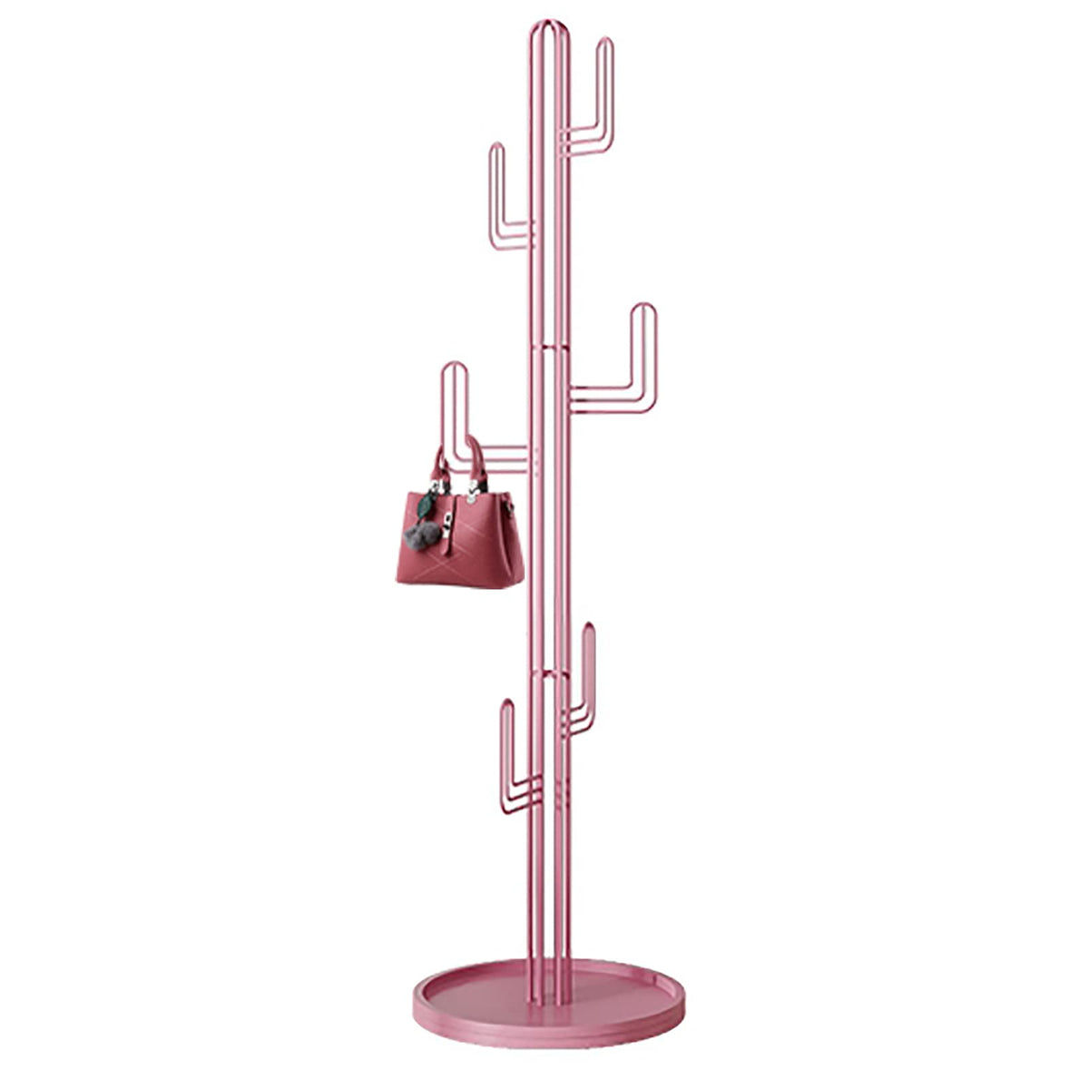 QQXX Premium Coat Rack Freestanding,Creative Cactus Coat Rack Stand with Hooks for Hallway Bedroom Office,Modern Metal Floor Standing Coat Rack for Clothes Hat Bags(15.7 x 70.9 in, Green)