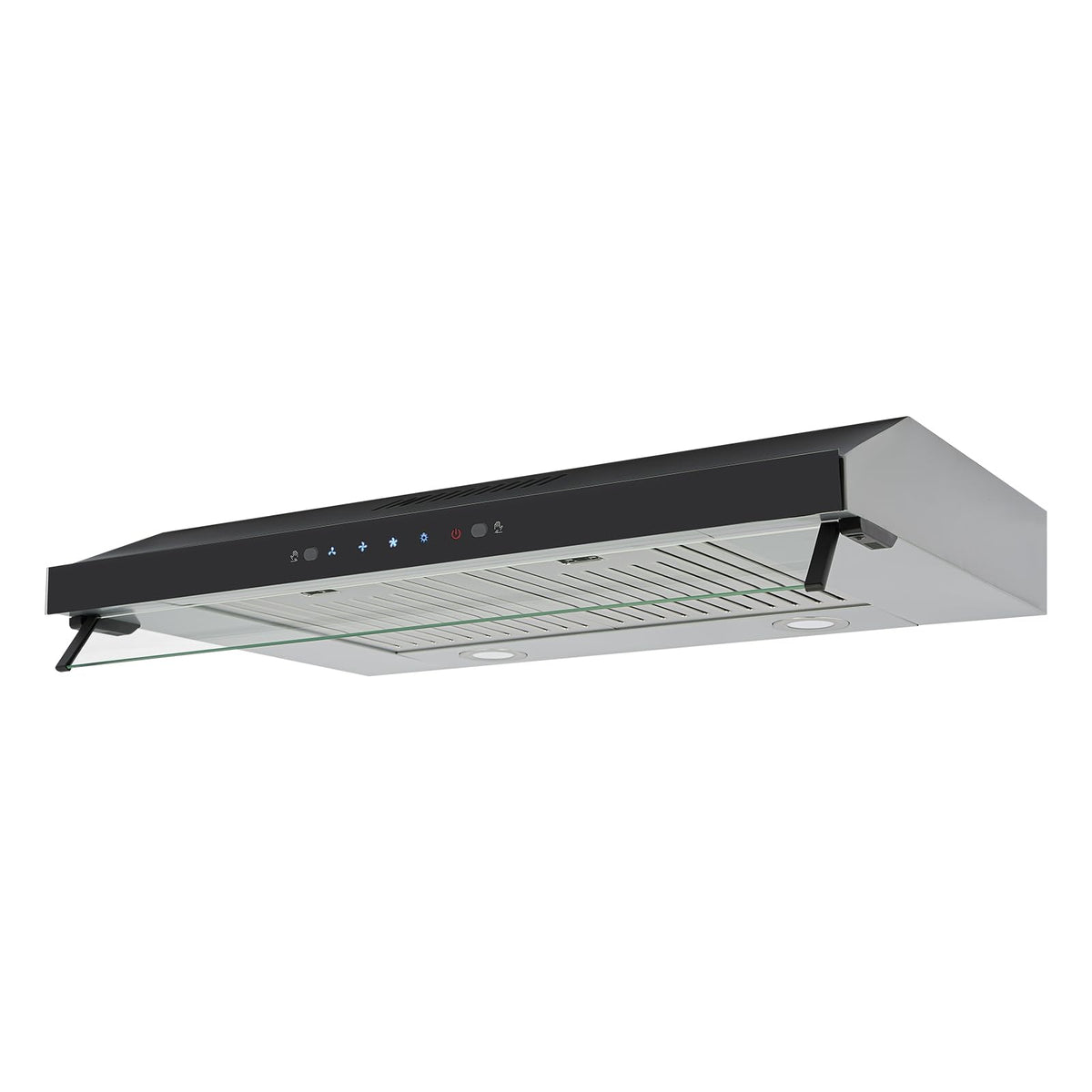 30In Under Cabinet Range Hood 900CFM Black Ducted/Ductless Range Hoods Kitchen Stove Vent Hood for Kitchen Stainless Steel Range Hoods,3-speed Fan,Touch Control/Gesture Sensing (900CFM 30in)
