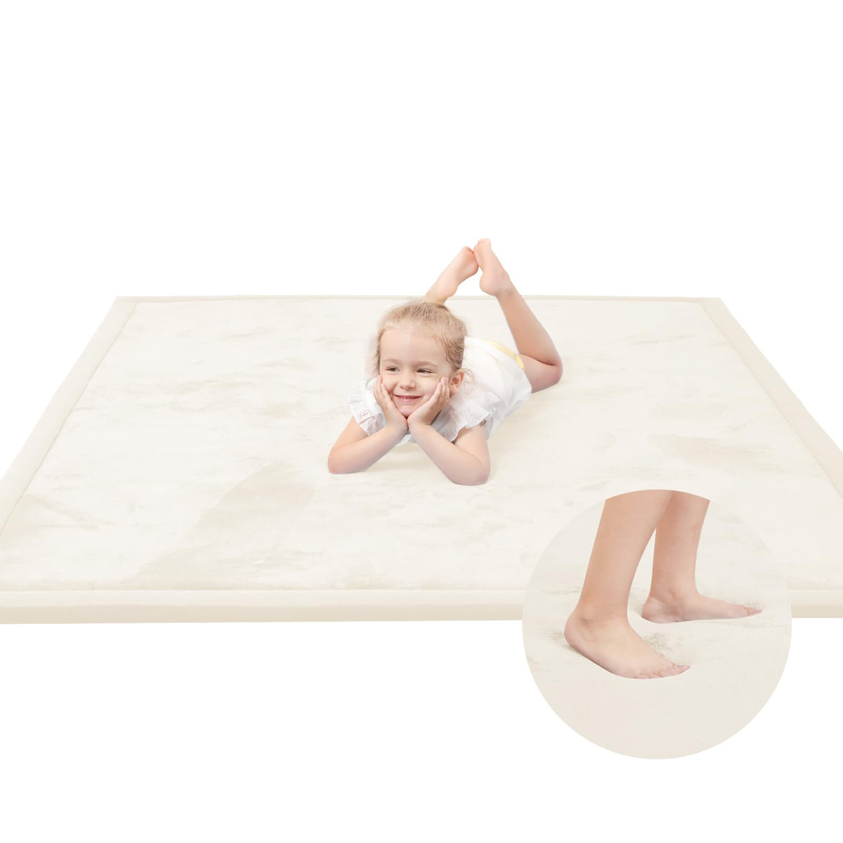 Huloo Sleep Large 1.3" Thick Baby Play Mat for Floor, 79"×59"(Dark Gray)