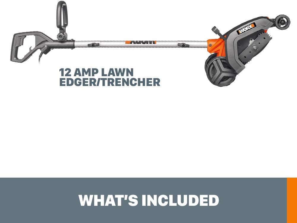 WORX Electric Lawn Edger, 12 Amp 7.5" Trencher for Lawn Landscaping, WG896