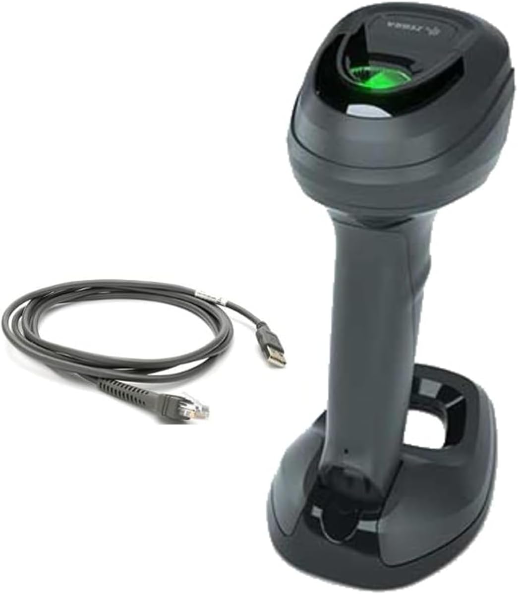 Zebra DS9908 Barcode Scanner | 2D/1D/QR Code | Hands-Free Mode (Presentation Style) | Corded | USB Kit | USB Cable Included (Renewed)