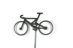 Hobby and Leisure Style Rustic or Powder Coated Metal Garden Stake or Stand (CUSTOM Medium Camper 23" Tall Including Stake, Spring Green)