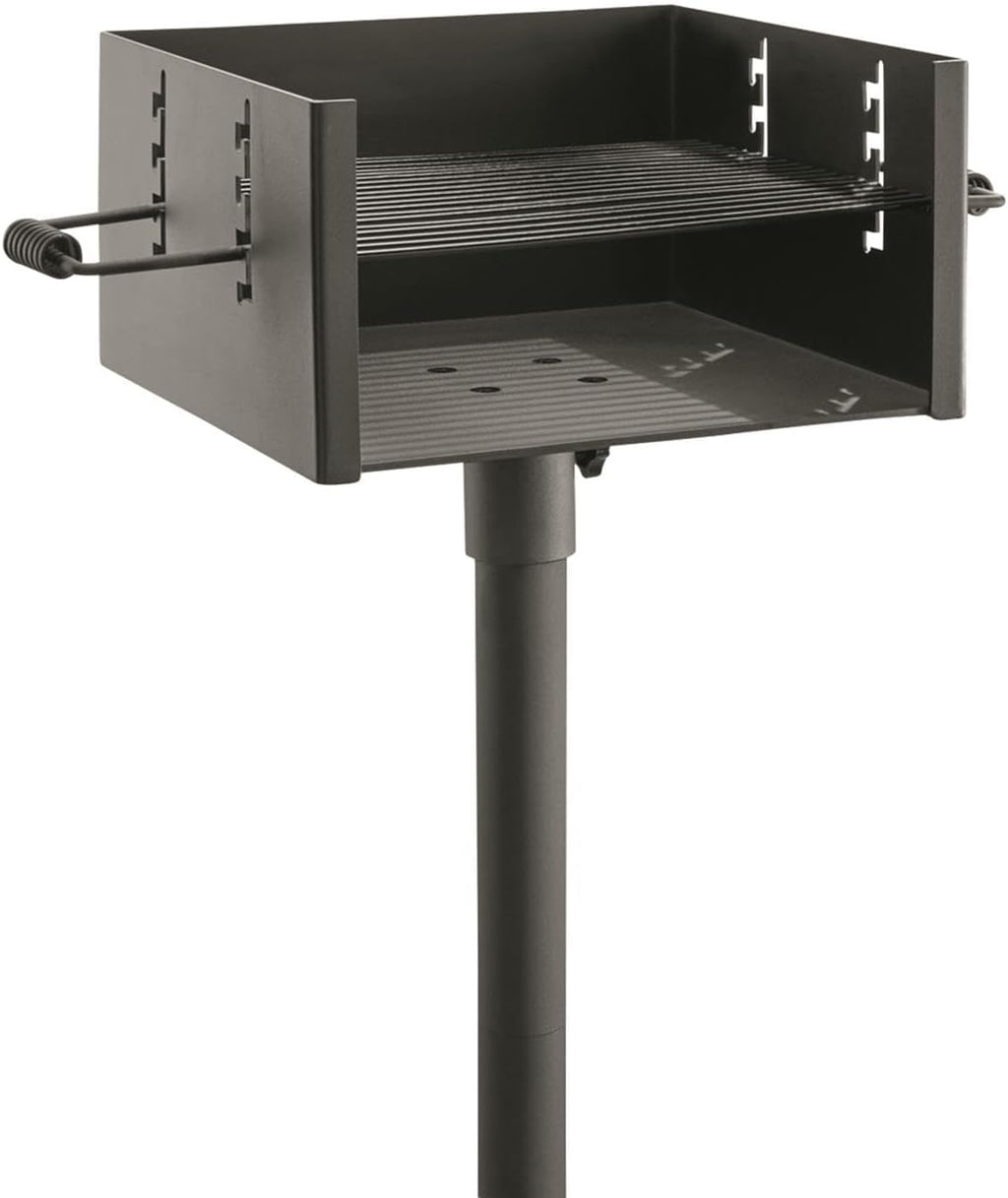 Guide Gear Heavy-Duty Park-Style Charcoal BBQ Grill for Camping, Outdoor Cooking, Backyard, Patio, Camp Grilling Barbecues, 15.5" x 15" x 8.25"h.