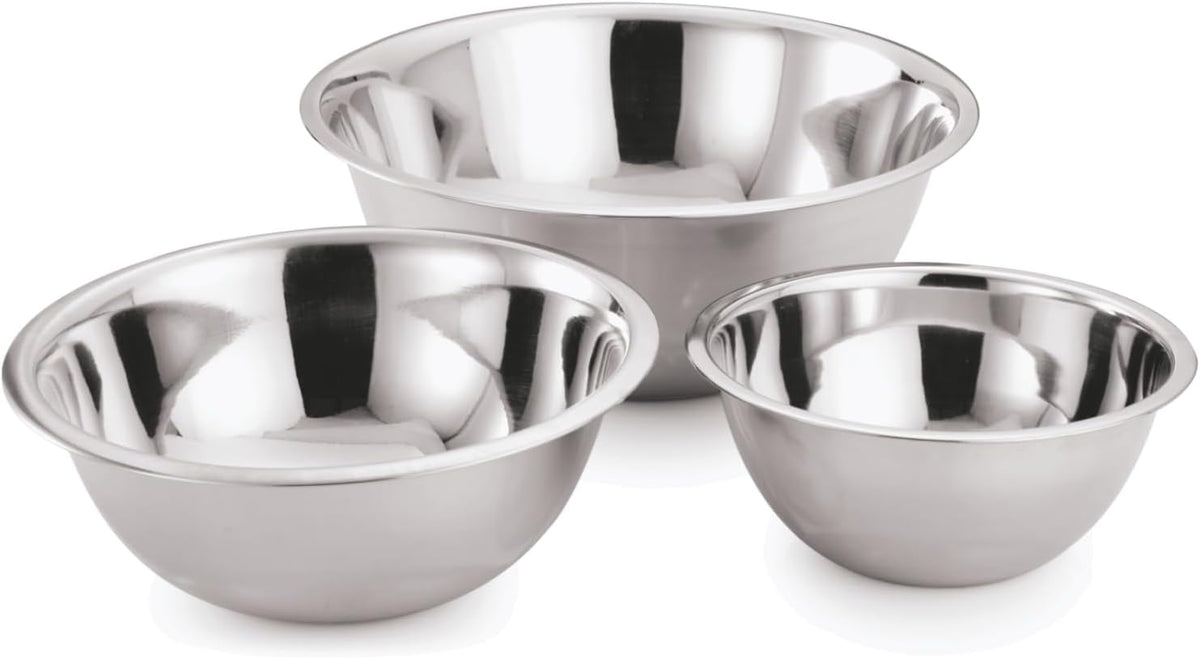 YBM HOME Pack of 1 Stainless Steel Mixing Bowl - Premium Polished Mirror Nesting Metal Bowl for Cooking and Serving, Stackable for Convenient Storage 1195 (0.5 Quart)