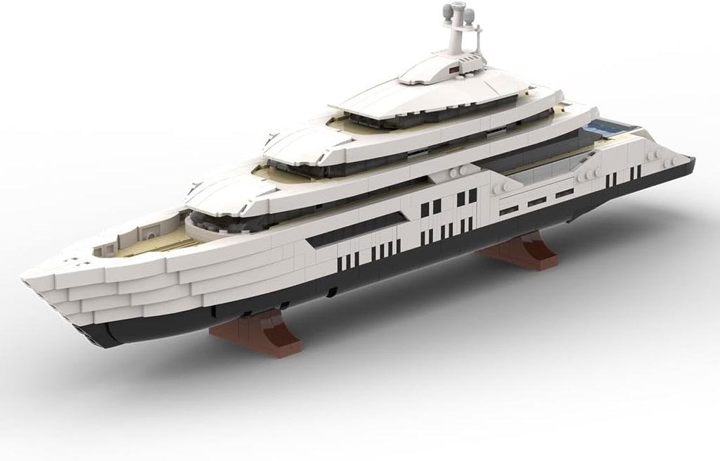 1/200 Yacht Model Building Kit, Mini Ship Series Building Block Set, Creative Interactive Building Toy for Teens and Up (1651PCS+), 49.6 x 7.2 x 16.8cm, 8P0JUD35DBI35C15EJYA