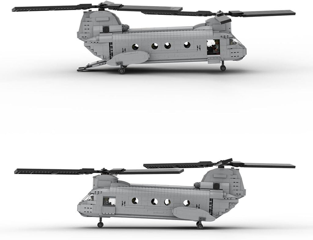 Military Fighter Series Model Block Set, MOC CH-46 Sea Knight Military Model Building Blocks Set (1202PCS), 396BWPLT738ZC16AZJ