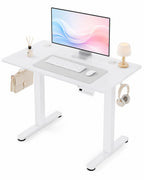 Claiks 32 x 19 Inch Rustic Brown Electric Standing Desk