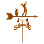 EZ Vane Steel Male Golfer Weathervane with Wind Cups — Post Mount