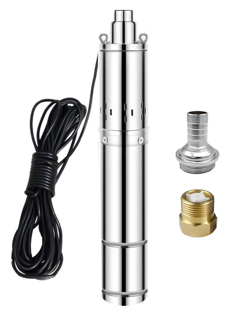 2" Deep Well Submersible Pump, 1/2 HP 110V Deep Well Pump with 33FT Cord