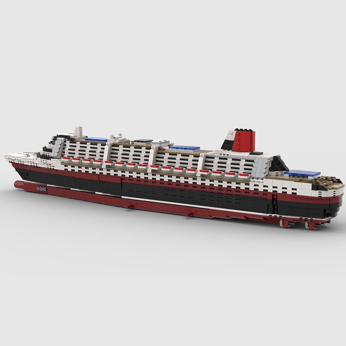 Cruise Ship Building Kit, 1/500 MS Poseidon Large Cruise Ship Model Assembly Ship Toy Sets, Creative MOC for Adults (2589PCS)