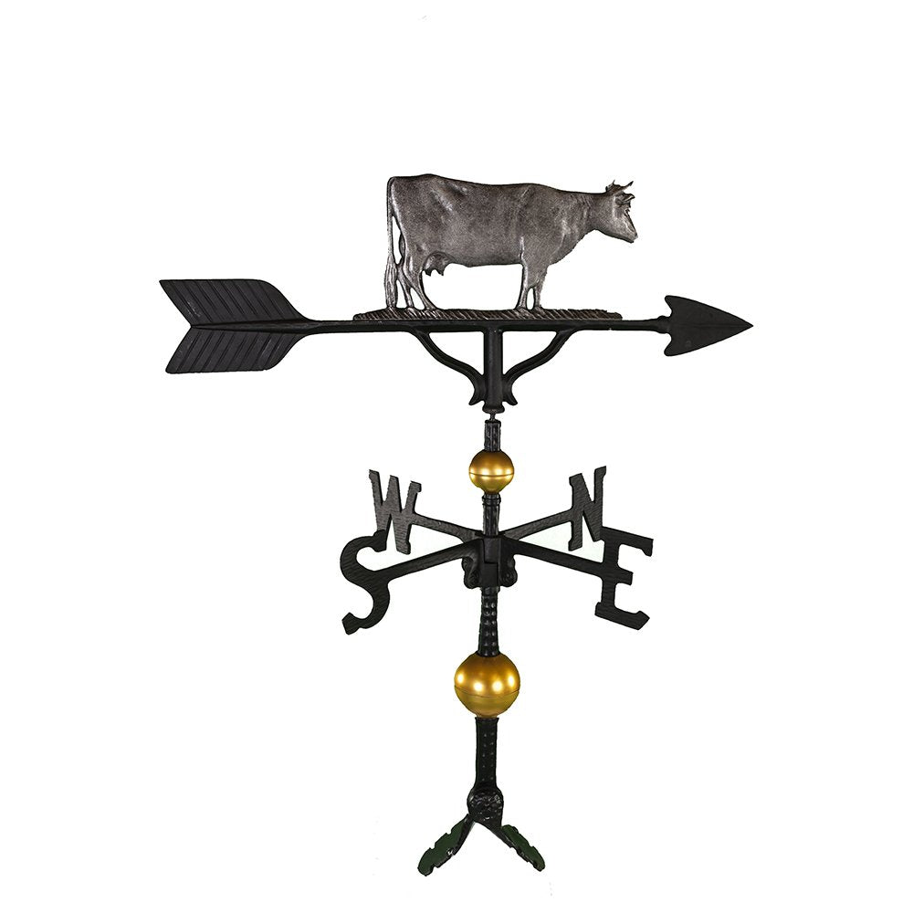 Montague Metal Products Aluminum Cow Roof Weathervane - Black