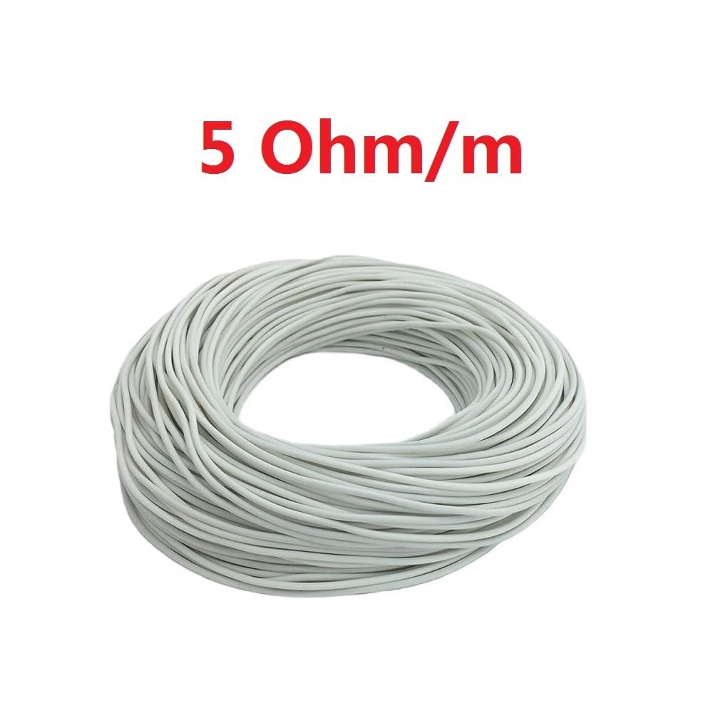 1pc Silicone Rubber Heating Cable - 5V 12V 24V 36V 48V Radiant Heat Wire for Electric Blankets, Cushions, and More(5x100m)