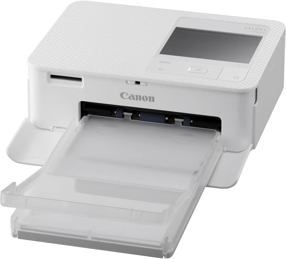 Canon SELPHY CP1500 Compact Photo Printer Accessory Cleaning (White) Bundle