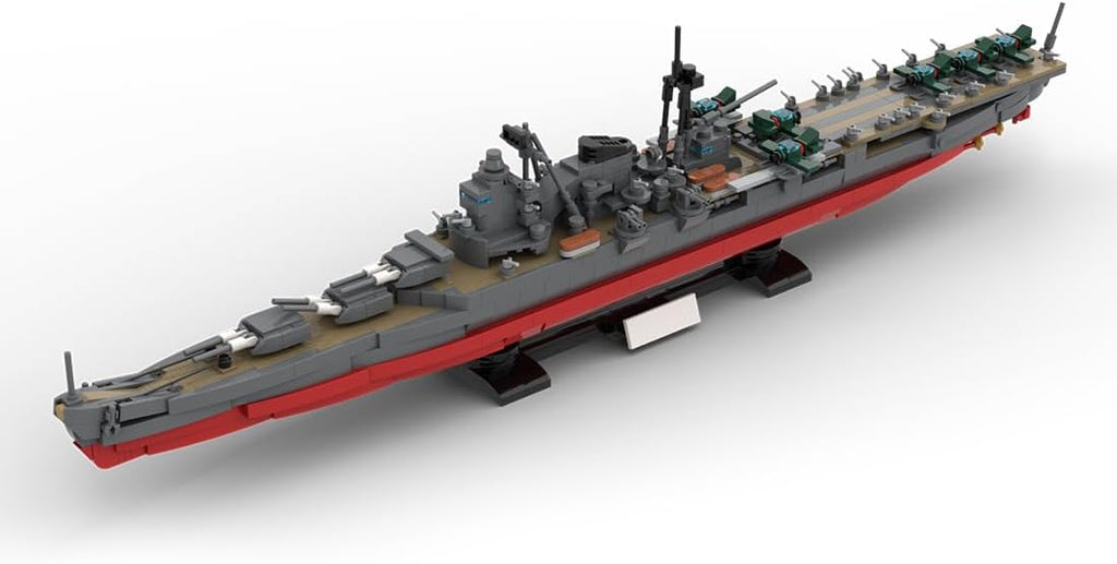 1/300 Scale Military WWII Japanese Heavy Cruiser Building Blocks Set for Adults, Collectible Army Model and Display Toys Gifts (1539PCS)