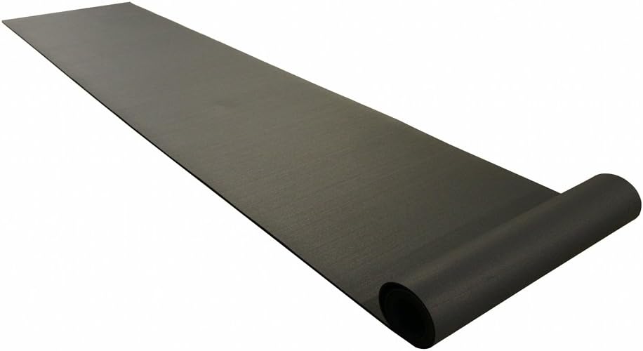 Rubber-Cal Recycled Flooring 3/8 in. x 4 ft. x 7 ft. - Black Rubber Mats