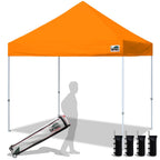Eurmax USA 10x10ft Pop Up Canopy,Commercial Instant Tent for Outdoor Events,Patented No-Tip Rolling Storage Bag with 4 Sandbags,UV & Water Resistant,Heavy Duty Portable Shelter Gazebo,White