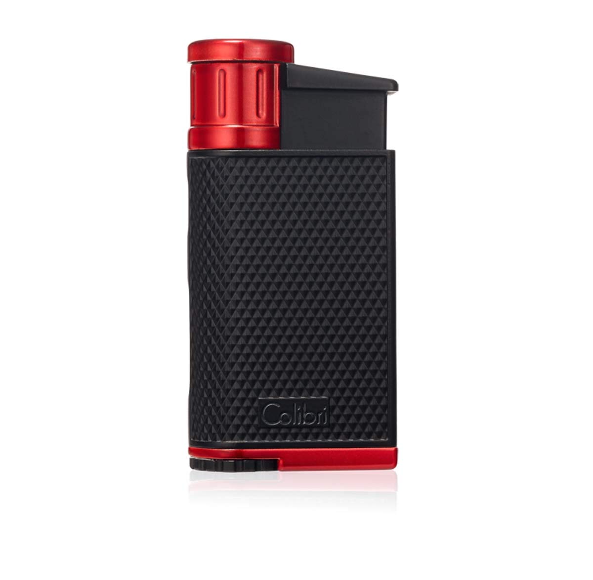 Colibri EVO Angled Single Jet Flame Refillable Butane Torch Lighter, Windproof, User-Friendly with Pachmayr Grip, Blue Fuel Window and Adjustable Flame - Sleek Design (Blue)