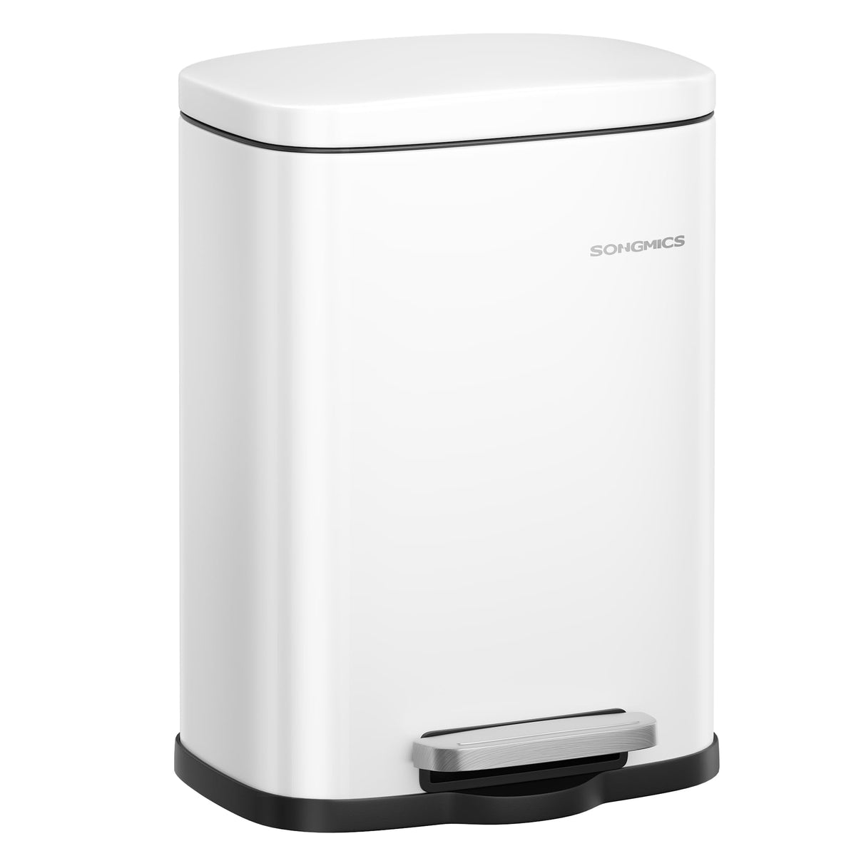 SONGMICS 20 Gallon (75 L) Trash Can, Stainless Steel, Step-On Pedal