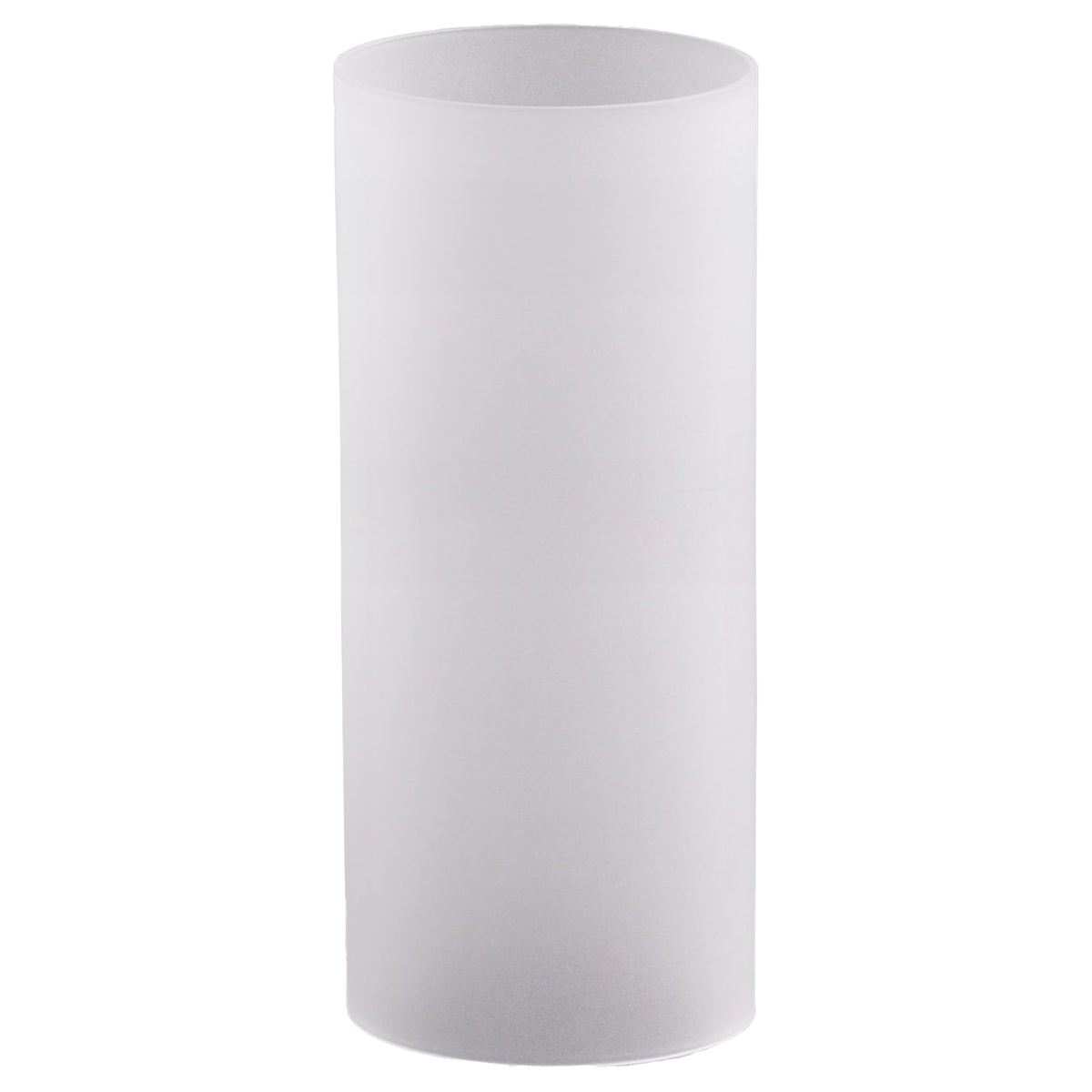 WGVI Hurricane Candle Holder Sleeve, W: 4", Ht: 12", Frosted Glass Cylinder Open Both Ends, Chimney Tube Shade, 12 Piece