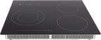 3 Burner Electric Cooktop 110V, 9 Heating Level, 23 Inch Portable Stove Cooktop with LED Display, Child Safety Lock and Timer Ideal for Kitchens, Hotels, Restaurants, and More (No Plug)