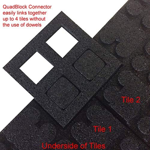 American Floor Mats - Extreme Rubber Gym Tiles - 1 Inch Thick Colorful Rubber Gym Tiles - Superior Shock and Sound Absorbing Tiles - 95% Light Greys 4 Tile Pack (Covers 16 Sq Ft)