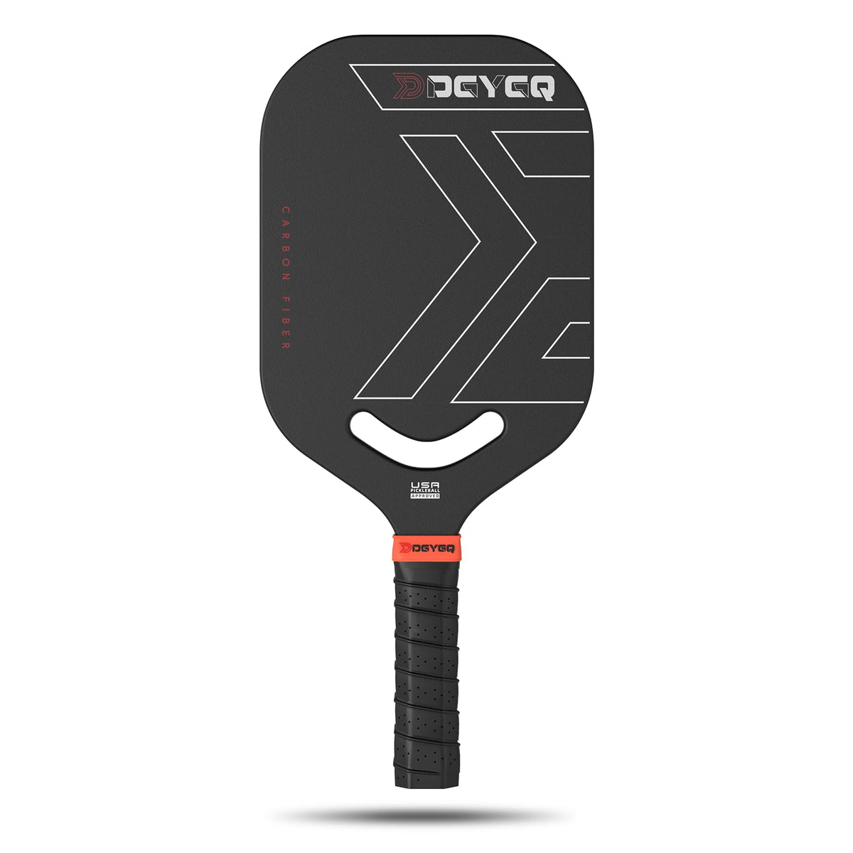 DGYGQ Pickleball Paddles, Edgeless Carbon Fiber Pickleball Paddle with Polypropylene Honeycomb Core, Increased Power for Ultimate Spin & Consistency (Red)