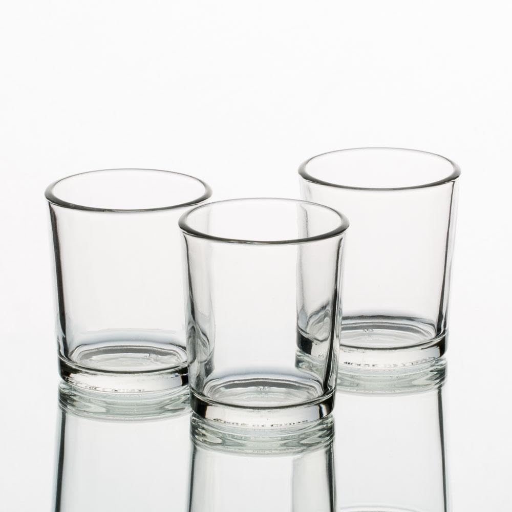 Set of 144 Richland Votive Candles Purple Unscented and 144 Clear Glass Eastland Votive Holders
