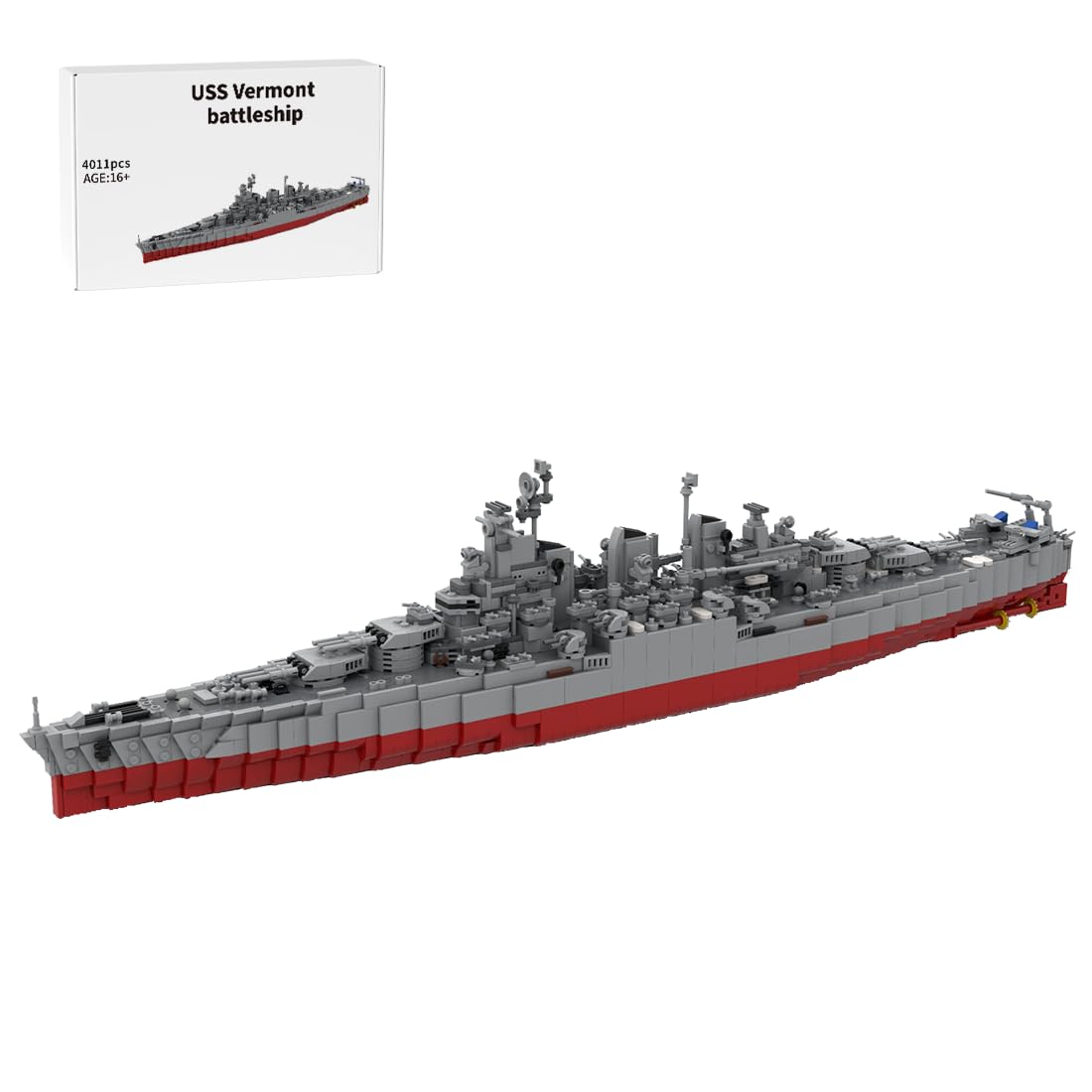 GoAssemb Yamato Battleship Military Building Blocks Set, Collectible Imperial Japanese Navy Battleship Model to Build and Display, Gift Ideal for Military Enthusiasts, G-60429-6 (1623PCS)