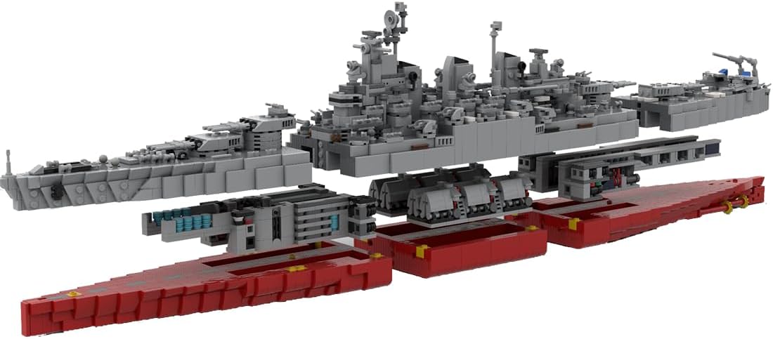 Vermont Battleship Military Building Blocks Set, Collectible United States Navy Battleship Model to Build and Display, Gift Ideal for Military Enthusiasts, G-60429-5 (4011PCS)