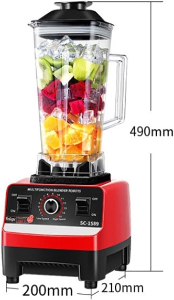 Heavy Duty Professional Blender, Peak 2200W Commercial Grade Bar Blender With 70Oz Container For Shakes, Smoothies, Ice Crushing, Frozen Fruits, Soups, Dry Grinding (Black)