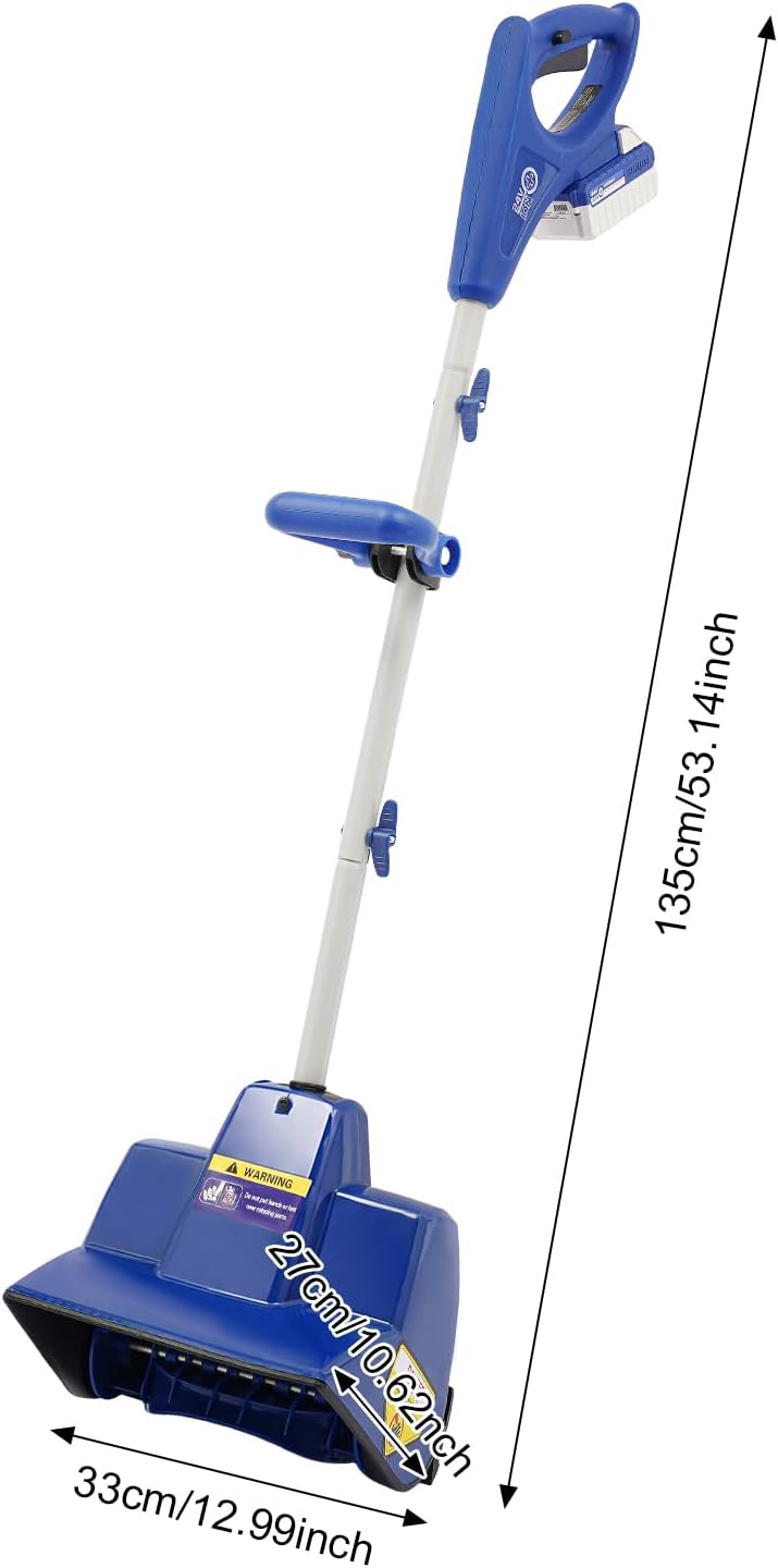 11 Inch Cordless Snow Shovel 24V Electric Snow Blower Portable Snow Shovel with 20ft Throwing Distance & Removable Battery Pro Snow Blower for Driveway, Steps, Patio, Sidewalk