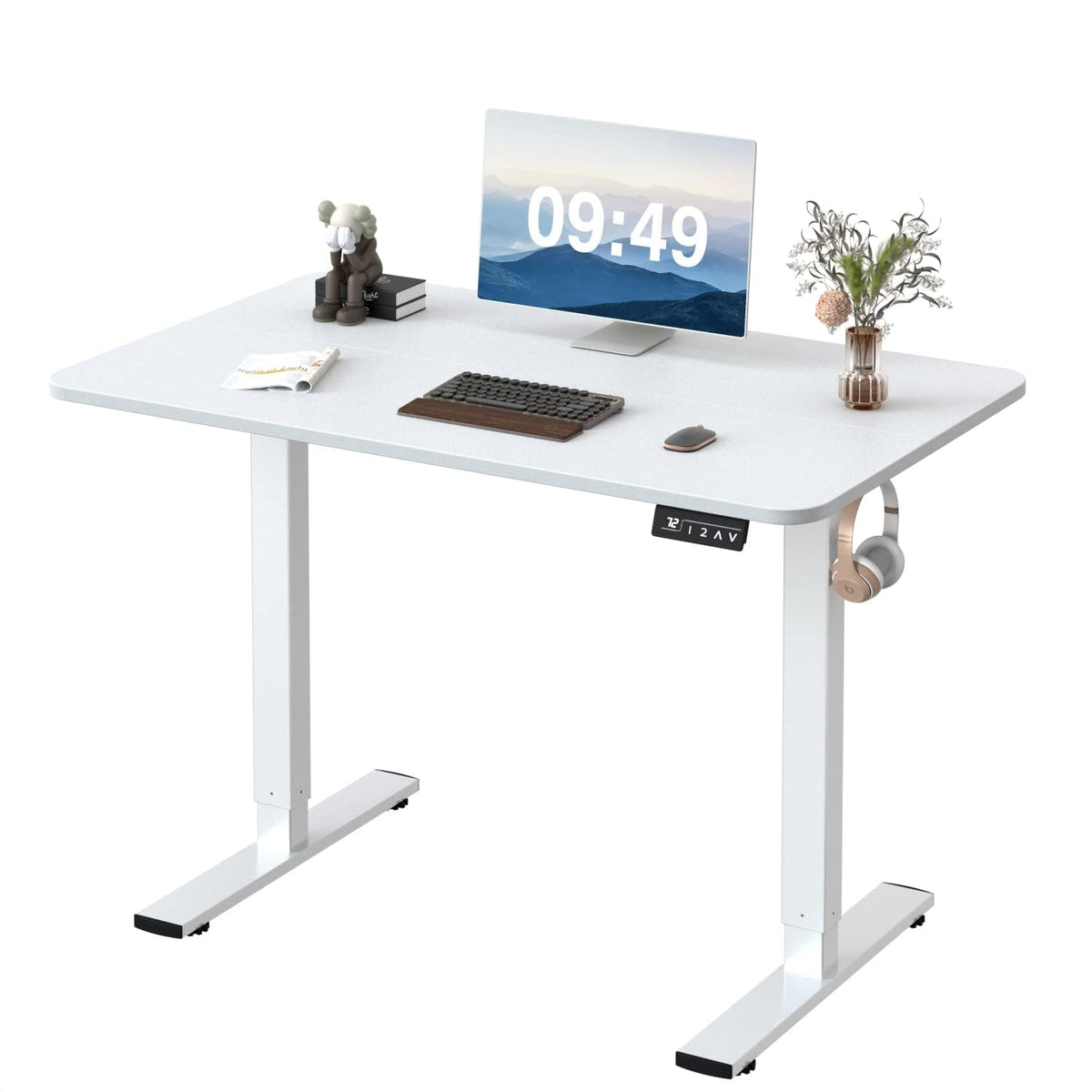 Furmax 55 Inches Electric Height Adjustable Standing Desk Home Office Desk