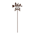 EZ Vane Steel Jumping Deer Weathervane with Wind Cups — 4-Sided Mount