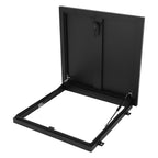 Roof Hatch, Aluminum Alloy Roof Access Hatch with Switch-Type Handle, 23.6 * 23.6 Inches Roof Security Door for Residential Buildings, Commercial Buildings, Industrial Plants(Black)