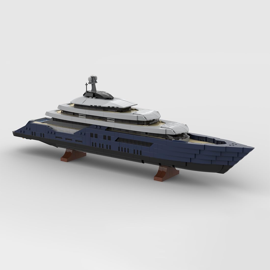 1/200 Yacht Model Building Kit, Mini Ship Series Building Block Set, Creative Interactive Building Toy for Teens and Up (1671PCS+)