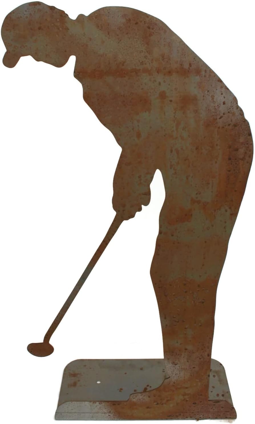Hobby and Leisure Style Rustic or Powder Coated Metal Garden Stake or Stand (CUSTOM Medium Camper 23" Tall Including Stake, Spring Green)