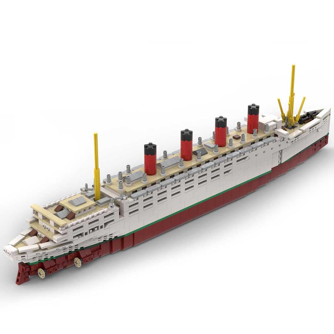 Cruise Ship Building Kit, 1/500 MS Poseidon Large Cruise Ship Model Assembly Ship Toy Sets, Creative MOC for Adults (2589PCS)