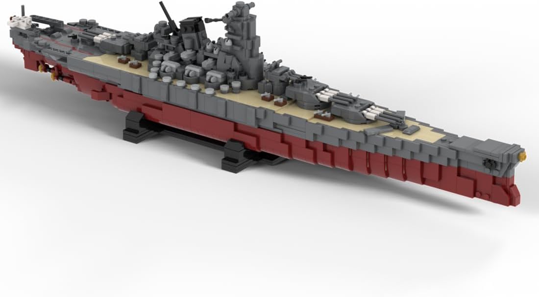 GoAssemb Yamato Battleship Military Building Blocks Set, Collectible Imperial Japanese Navy Battleship Model to Build and Display, Gift Ideal for Military Enthusiasts, G-60429-6 (1623PCS)