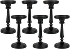 Serene Spaces Living Twilight Black Pillar Candle Holder, Elegant Cast Iron Candle Stand for Home Décor, Weddings, Birthdays, Cozy Evenings - Sturdy Base, 4.25" Diameter & 8.75" Tall, Pack of 6